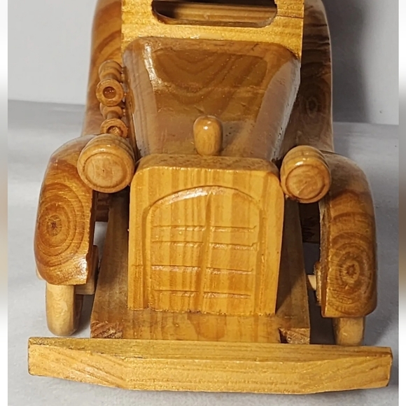 3 VTG Wood Cars Rolls Royce Auto Hand Crafted Models Toys Automobile 10" & 4" - Picture 7 of 8